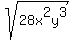 +sqrt%2828x%5E2y%5E3%29+