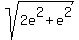 +sqrt%282e%5E2+%2B+e%5E2%29+