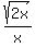 +sqrt%282x%29%2Fx++