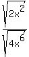 +sqrt%282x%5E2%29%2Fsqrt%284x%5E6%29+