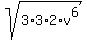 +sqrt%283%2A3%2A2%2Av%5E6%29+