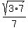 +sqrt%283%2A7%29%2F7