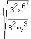 +sqrt%283%5E2x%5E6%2F8%5E2y%5E3%29+