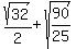 +sqrt%2832%29%2F2+%2B+sqrt%2890%2F25%29+