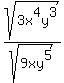 +sqrt%283x%5E4y%5E3%29%2Fsqrt%289xy%5E5%29+