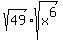 +sqrt%2849%29%2Asqrt%28x%5E6%29+