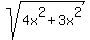 +sqrt%284x%5E2+%2B+3x%5E2%29