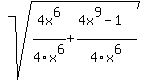 +sqrt%284x%5E6%2F4x%5E6+%2B+%284x%5E9+-+1%29%2F4x%5E6%29%29