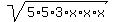+sqrt%285%2A5%2A3%2Ax%2Ax%2Ax%29+