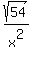 +sqrt%2854%29%2Fx%5E2+