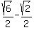 +sqrt%286%29%2F2-sqrt%282%29%2F2