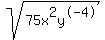 +sqrt%2875x%5E2y%5E-4%29+