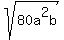 +sqrt%2880a%5E2b%29+