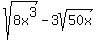 +sqrt%288x%5E3%29-3sqrt%2850x%29+