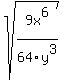 +sqrt%289x%5E6%2F64y%5E3%29+