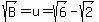 +sqrt%28B%29+=+u+=+sqrt%286%29+-+sqrt%282%29+