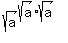 +sqrt%28a%29%5E%28sqrt%28a%29%2Asqrt%28a%29%29+