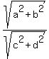 +sqrt%28a%5E2%2Bb%5E2%29+%2F+sqrt%28c%5E2%2Bd%5E2%29+