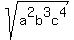 +sqrt%28a%5E2b%5E3c%5E4+%29+