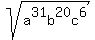 +sqrt%28a%5E31b%5E20c%5E6%29