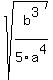 +sqrt%28b%5E3%2F5a%5E4%29