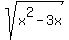 +sqrt%28x%5E2-3x%29+