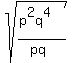 +sqrt+%28%28p%5E2q%5E4%29%2F%28pq%29%29+