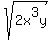 +sqrt+%282x%5E3y%29
