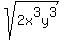 +sqrt+%282x%5E3y%5E3%29+
