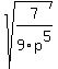 +sqrt+%287%2F9p%5E5%29+