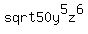 +sqrt+50y%5E5z%5E6+