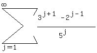+sum%28%283%5E%28j%2B1%29-2%5E%28j-1%29%29%2F%285%5Ej%29%2C+j=1%2C+infinity%29+