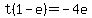 +t%281-e%29=-4e+
