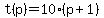 +t%28p%29+=+10%2A%28+p+%2B+1+%29+