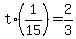 +t%2A%28+1%2F15+%29+=+2%2F3+