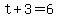 +t%2B3+=+6+