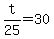 +t%2F25+=+30+