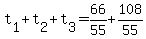+t%5B1%5D+%2B+t%5B2%5D+%2B+t%5B3%5D+=+66%2F55+%2B+108%2F55+