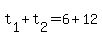 +t%5B1%5D+%2B+t%5B2%5D+=+6+%2B+12+
