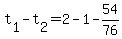 +t%5B1%5D+-+t%5B2%5D+=+2+-+1+-+54%2F76+