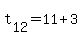 +t%5B12%5D+=+11+%2B+3+