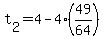 +t%5B2%5D+=+4+-+4%2A%2849%2F64%29+