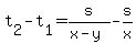 \"+t%5B2%5D+-+t%5B1%5D+=+s%2F%28+x+-+y+%29+-+s%2Fx+\"