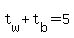 +t%5Bw%5D+%2B+t%5Bb%5D+=5+