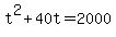 +t%5E2+%2B+40t+=+2000+