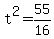 +t%5E2+=+55%2F16+