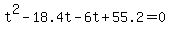 +t%5E2+-+18.4t+-+6t+%2B+55.2+=+0+