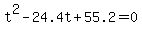 +t%5E2+-+24.4t+%2B+55.2+=+0+