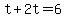 +t+%2B+2t+=+6+