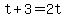 +t+%2B+3+=+2t+